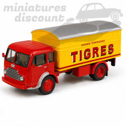 CAMION SIMCA CARGO CIRQUE PINDER (JAUNE ROUGE) - 1/64ème sous blister