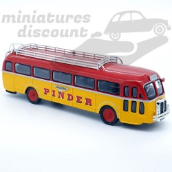 BUS CHAUSSON PINDER CIRQUE PINDER (JAUNE) - 1/64ème sous blister