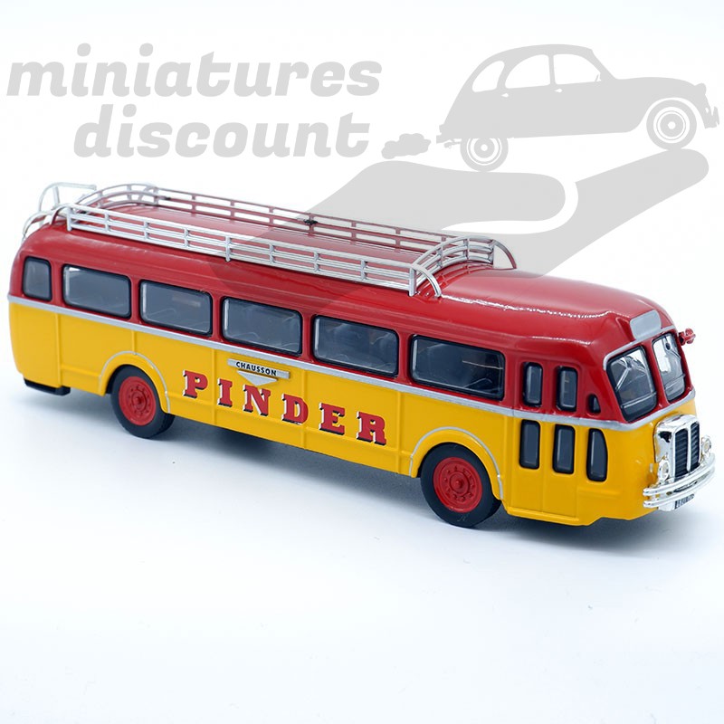 BUS CHAUSSON PINDER CIRQUE PINDER (JAUNE) - 1/64ème sous blister