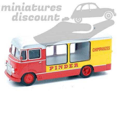 CITROEN U23 " PINDER " TRANSPORT DE CHIMPANZES CIRQUE PINDER (JAUNE) - 1/64ème sous blister