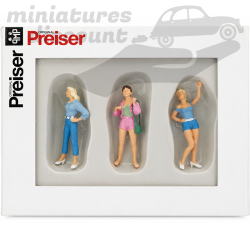 3 FIGURINES (MULTICOLORE) - PREISER - 1/87ème en boite