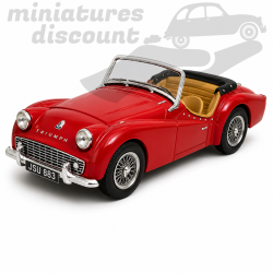 TRIUMPH TR3A DE CHEZ VITESSE (ROUGE) - 1/43ème en boite