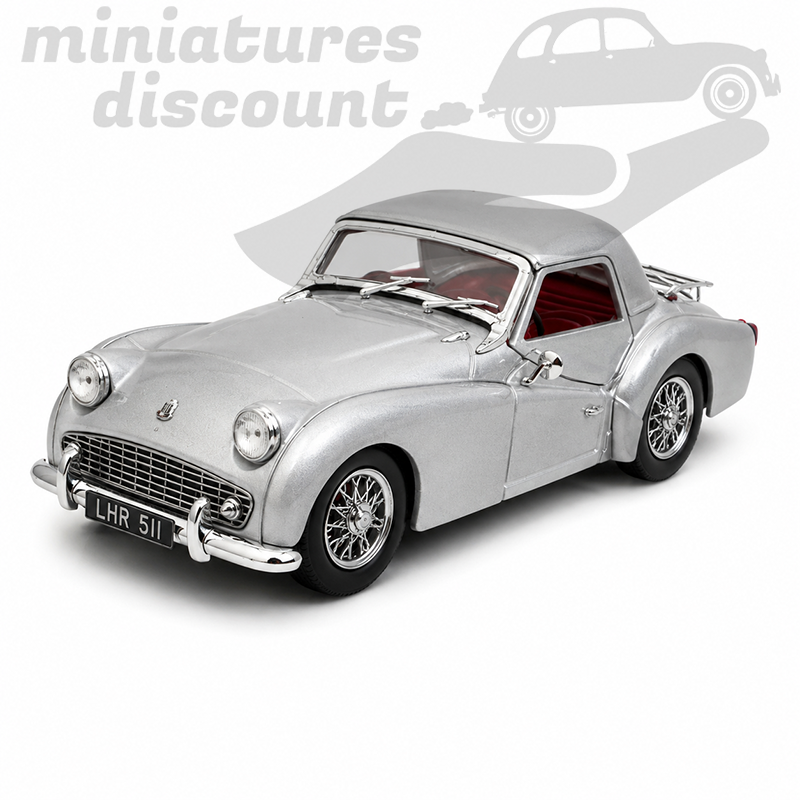 TRIUMPH TR3A DE CHEZ (GRIS) - UNIVERSAL HOBBIES - 1/43ème en boite