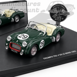 TRIUMPH TR2A DE CHEZ LE MANS 1955 (VERT) - UNIVERSAL HOBBIES - 1/43ème en boite