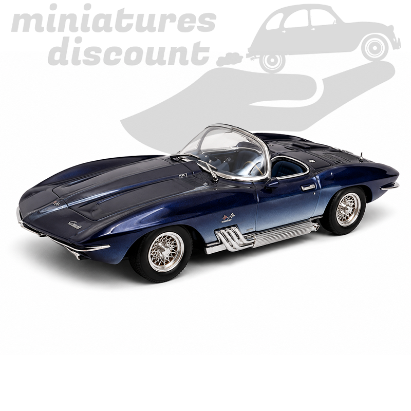 CHEVROLET CORVETTE MAKO SHARK CABRIOLET (BLEU MARINE) - AUTOART - 1/43ème en boite