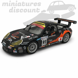 PORSCHE 911 GT3 RS 24H LE MANS 2005 YAMAGISHI/POMPIDOU/BLANCHEMAIN (NOIR) - MINICHAMPS - 1/43ème en boite
