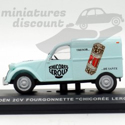 CITROËN 2CV FOURGONNETTE ''CHICORÉE LEROUX'' (BLEU) - 1/43ème en boite