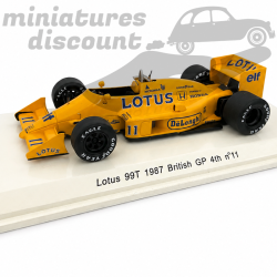 LOTUS 99 T 1987 BRITISH GP (JAUNE) - MINICHAMPS - 1/43ème en boite