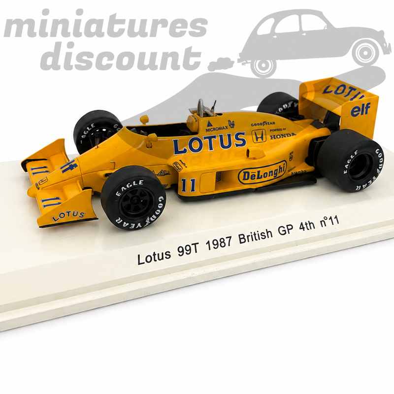 LOTUS 99 T 1987 BRITISH GP (JAUNE) - MINICHAMPS - 1/43ème en boite