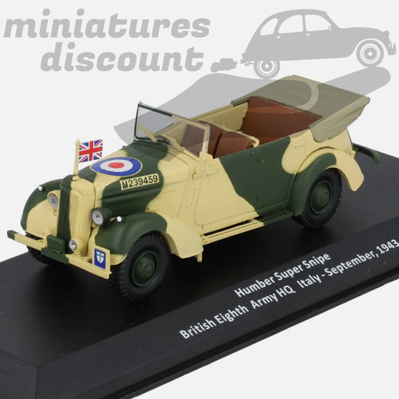 HUMBER SUPER SNIPE ARMY HQ (VERT/SABLE) - 1/43ème en boite
