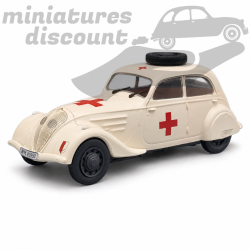 PEUGEOT 402B LÉGÈRE, AMBULANCE ALLEMAGNE 1942 (BLANC) - 1/43ème en boite