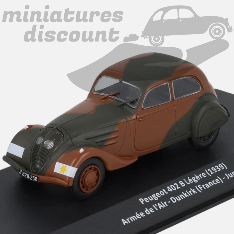 PEUGEOT 402B LÉGÈRE, ARMÉE DE L'AIR (MARRON) - 1/43ème en boite