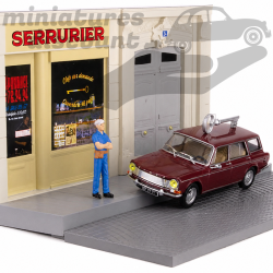 SIMCA 1501 BREAK SERRURIE, (ROUGE FONCÉ) - 1/43ème sous blister