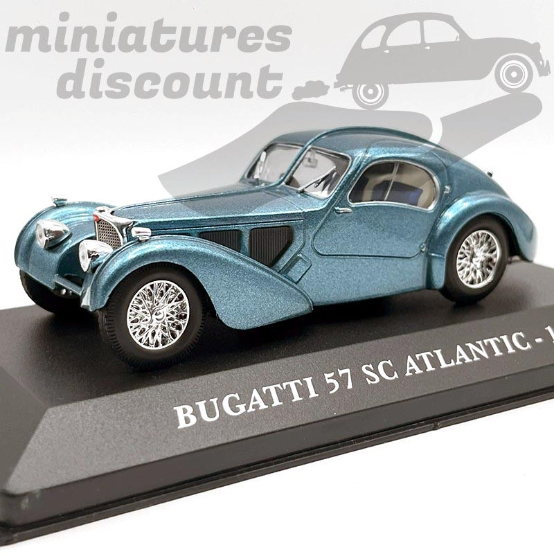 BUGATTI 57 SC ATLANTIC DE 1938 (BLEU) - 1/43ème en boite