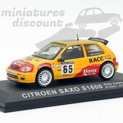 CITROEN SAXO S1600 (JAUNE) - 1/43ème en boite