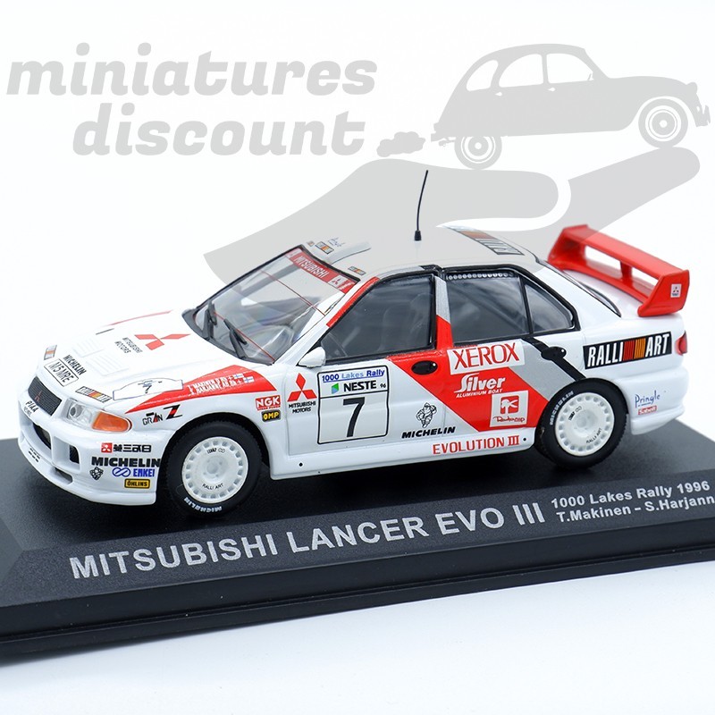 MITSUBISHI LANCER EVO III (BLANC) - 1/43ème en boite
