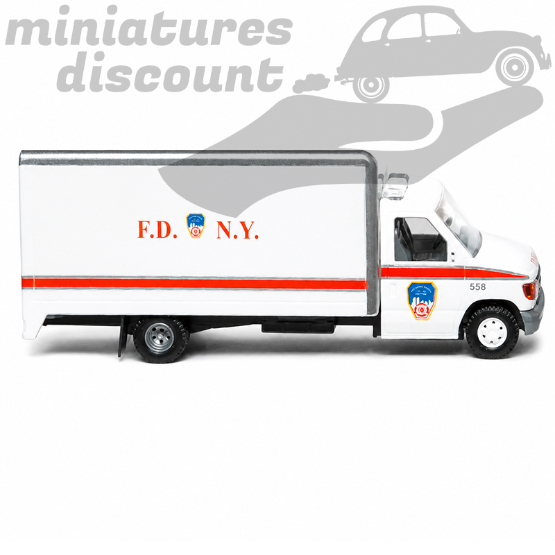 FORD E350 FDNY NEW YORK, (BLANC) - BUSCH - 1/87ème en boite