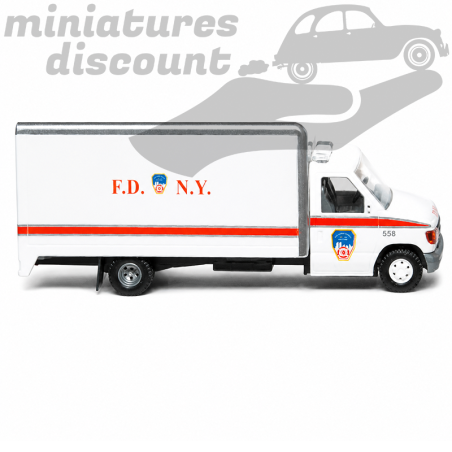 FORD E350 FDNY NEW YORK, (BLANC) - BUSCH - 1/87ème en boite