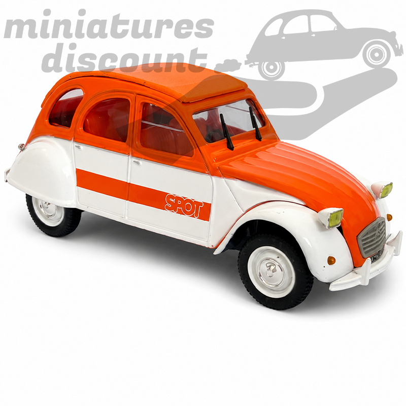 CITROËN 2CV "SPOT" (BLANC & ORANGE) - NOREV - 1/43ème sous blister