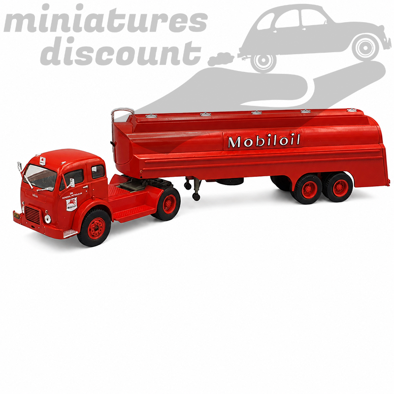SEMI REMORQUE USA WHITE 3000 "MOBILOIL" (ROUGE) - IXO - 1/43ème en boite