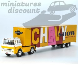 SEMI REMORQUE, CHEVROLET TILT CAB (JAUNE) - IXO - 1/43ème en boite