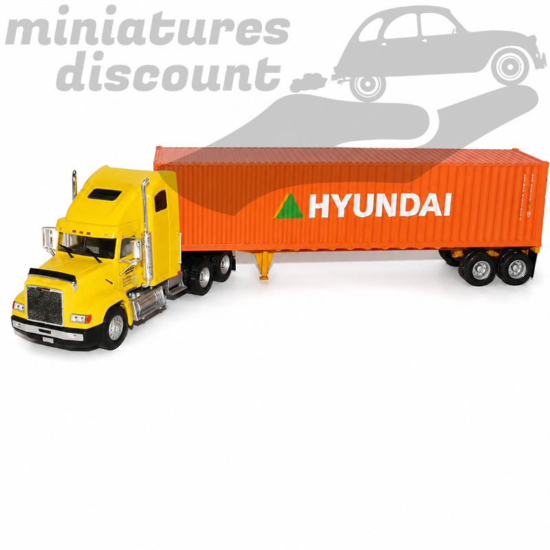 CAMION SEMI-REMORQUE FREIGHTLINER FLD 112 "HYUNDAI" (ORANGE) - 1/43ème en boite