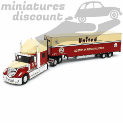 CAMION SEMI-REMORQUE LONESTAR 2010 "UNITED" (ROUGE) - 1/43ème en boite