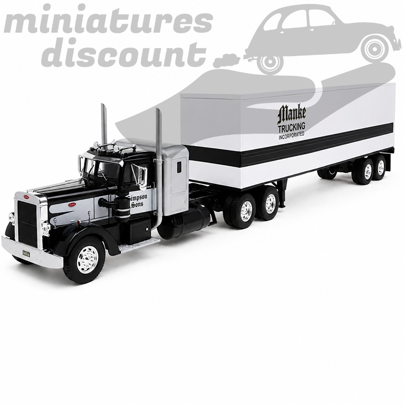 CAMION SEMI-REMORQUE PETERBILT 350 DE 1954 "MANKE TRUCKING" (NOIR) - 1/43ème en boite