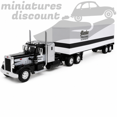 CAMION SEMI-REMORQUE PETERBILT 350 DE 1954 "MANKE TRUCKING" (NOIR) - 1/43ème en boite
