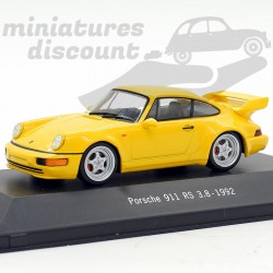PORSCHE 911 RS 3.8 DE 1992 (JAUNE) - 1/43ème en boite