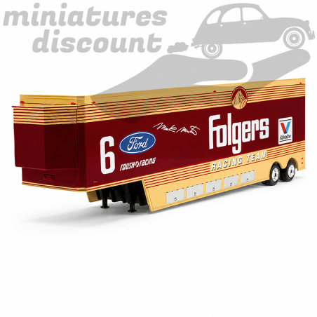 REMORQUE DE CAMION "FOLGERS" (ROUGE) - IXO - 1/43ème en boite