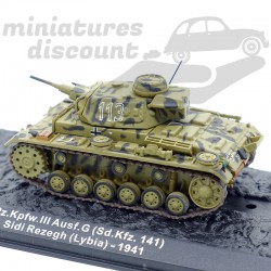 Tank Pz.Kpfw III Ausf G - Lybie 1941 - 1/72ème en boite