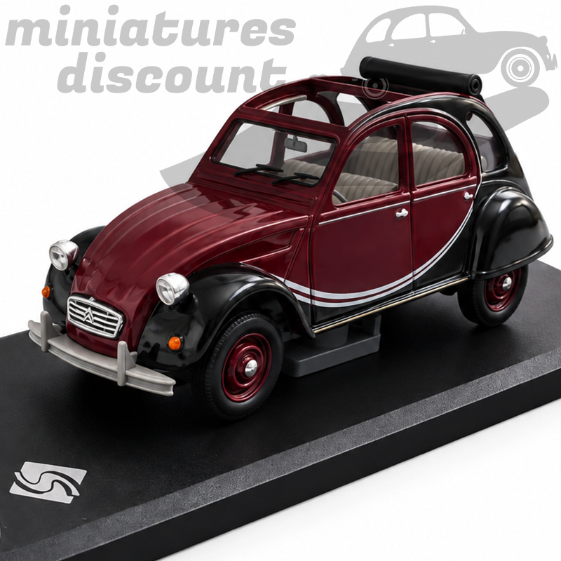 CITROËN 2CV "CHARLESTON" (ROUGE FONCÉ) - SOLIDO - 1/43ème en boite