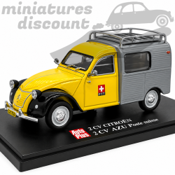 Citroën 2CV AZU (Jaune et Grise) "Poste Suisse" - 1/43ème en blister