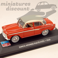 Simca Aronde P60 Elysée 1960 (rouge et beige) - 1/43ème en boite