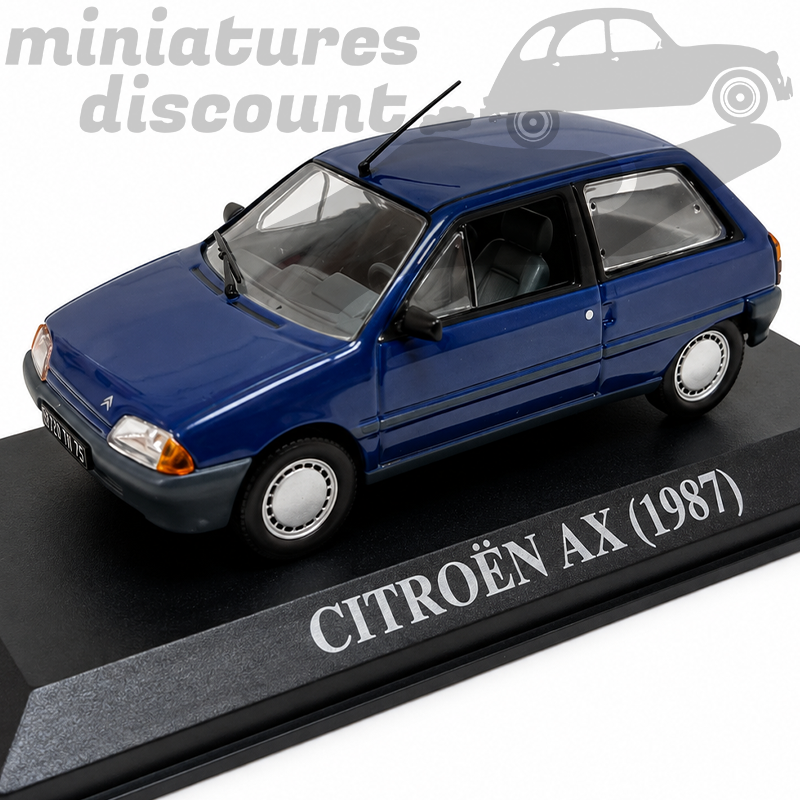 Citroën AX 1987 (Bleu) - 1/43ème en boite