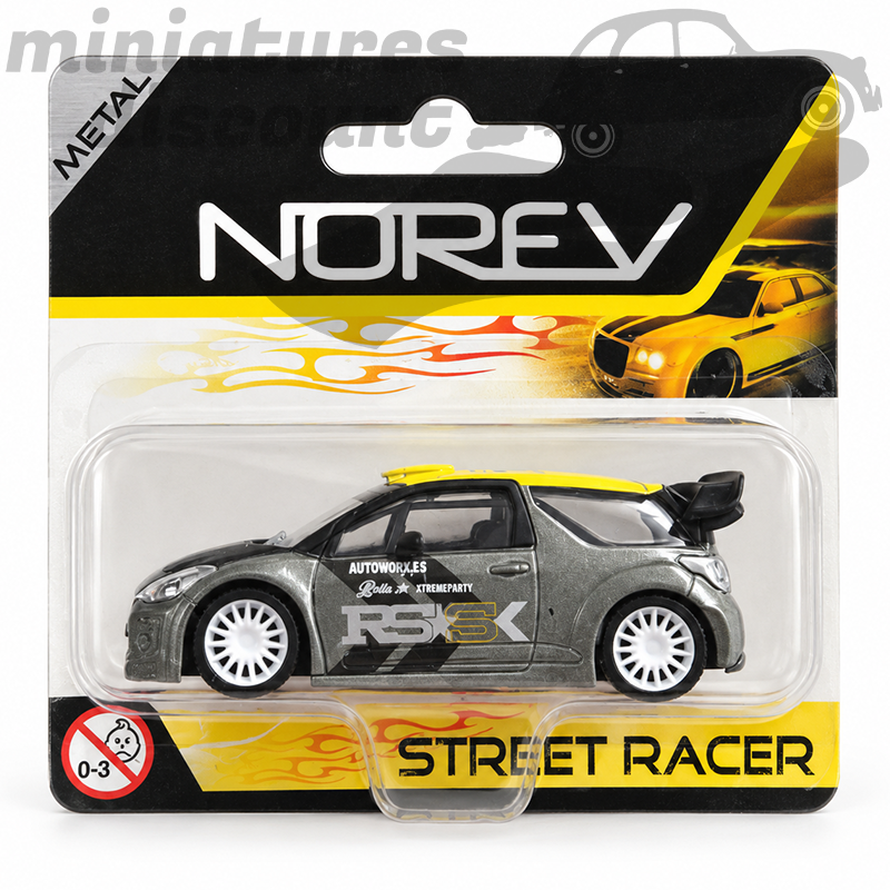 Citroën DS3 WRC (Grise) - Norev - 1/64ème sous blister