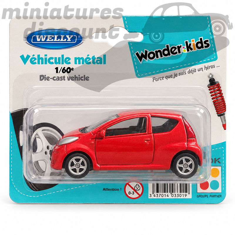 Citroën C1 (Rouge) - Welly - 1/60ème sous blister
