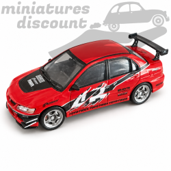 MITSUBISHI LANCER EVOLUTION IX - FAST AND FURIOUS (Rouge) - 1/43ème en boite