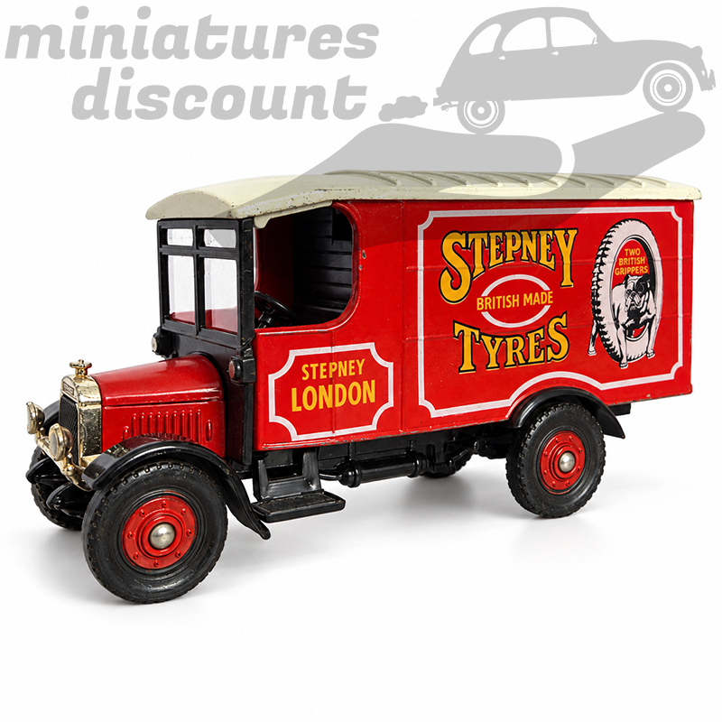 FOURGON THORNYCROFT VAN 1950/60 "STEPNEY TYRES" (ROUGE) - CORGI - 1/50ème sans boite
