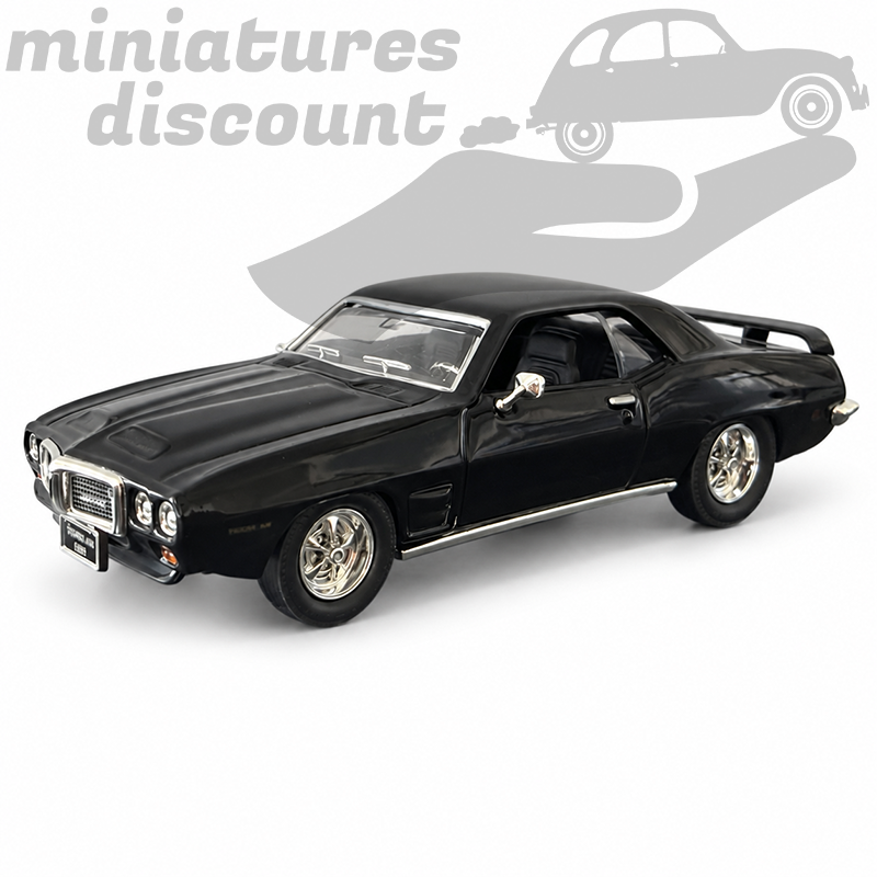 PONTIAC FIREBIRD TRANS AM DE 1969 (NOIR) - 1/43ème sur socle