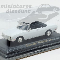 CHEVROLET CORVAIR MONZA DE 1969 (BLANC) - 1/43ème sur socle