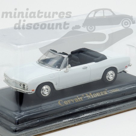 CHEVROLET CORVAIR MONZA DE 1969 (BLANC) - 1/43ème sur socle