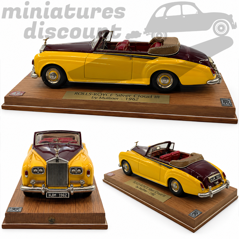 RARE ! ROLLS ROYCE SILVER CLOUD III DE 1962 (JAUNE) - FYP CRÉTAION - 1/43ème en boite