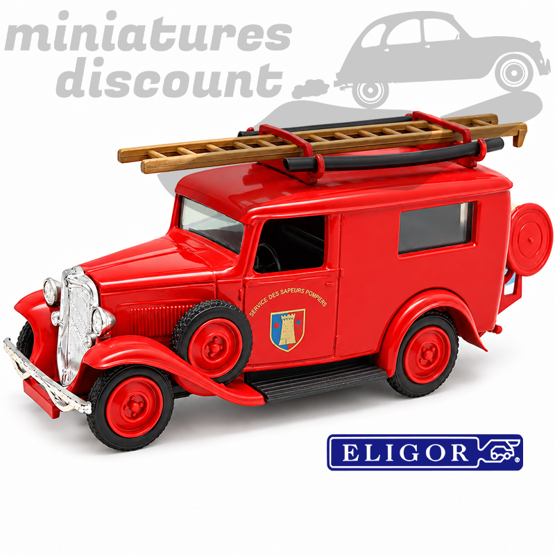 CITROËN 500KG SERVICES DES SAPEURS POMPIERS (ROUGE) - ELIGOR - 1/43ème en boite