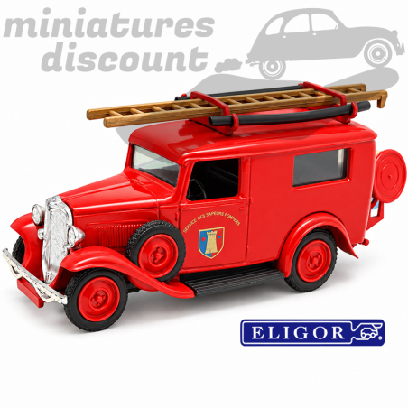 CITROËN 500KG SERVICES DES SAPEURS POMPIERS (ROUGE) - ELIGOR - 1/43ème en boite