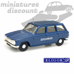 PEUGEOT 204 BREAK GENDARMERIE (BLEU MARINE) - ELIGOR - 1/43ème en boite