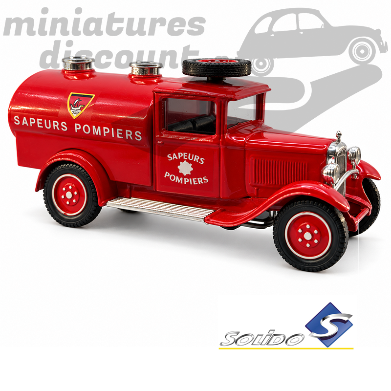 CITROËN C4F CITERNE DES POMPIERS (ROUGE) - SOLIDO - 1/43ème en boite