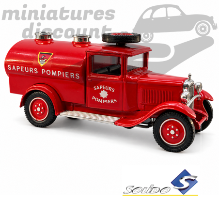 CITROËN C4F CITERNE DES POMPIERS (ROUGE) - SOLIDO - 1/43ème en boite