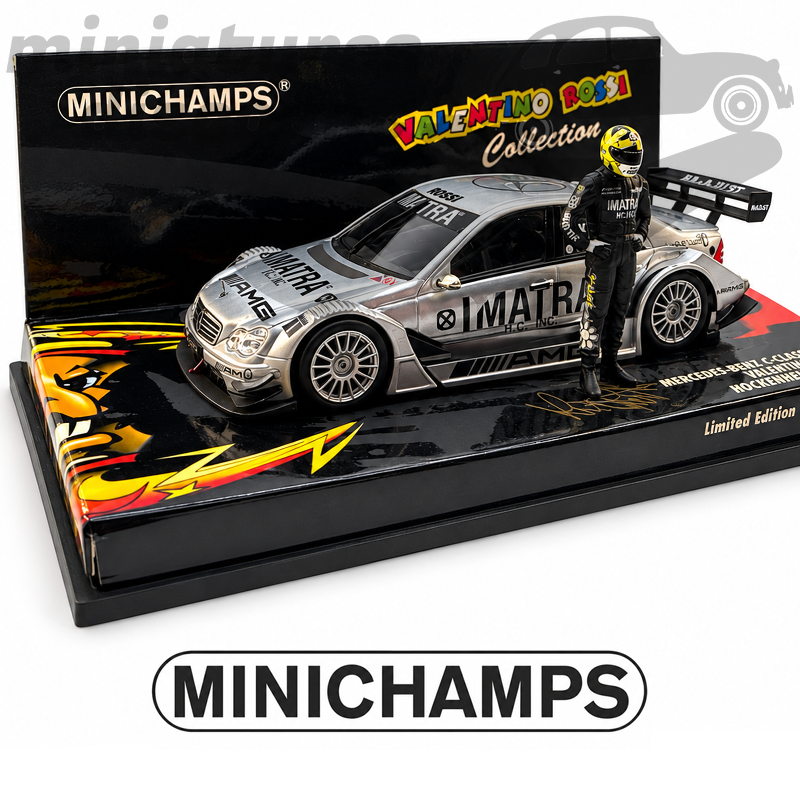 MERCEDES BENZ C-CLASS DTM "VALENTINO ROSSI" 2006 (GRIS) - MINICHAMPS - 1/43ème en boite